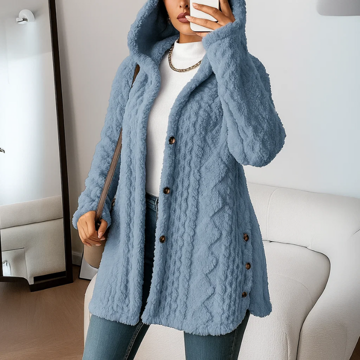Damski Kardigan z Kapturem Teddy – Oversized