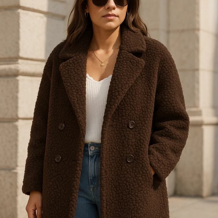 Kurtka Damska Oversized Teddy Look – Średniej Długości