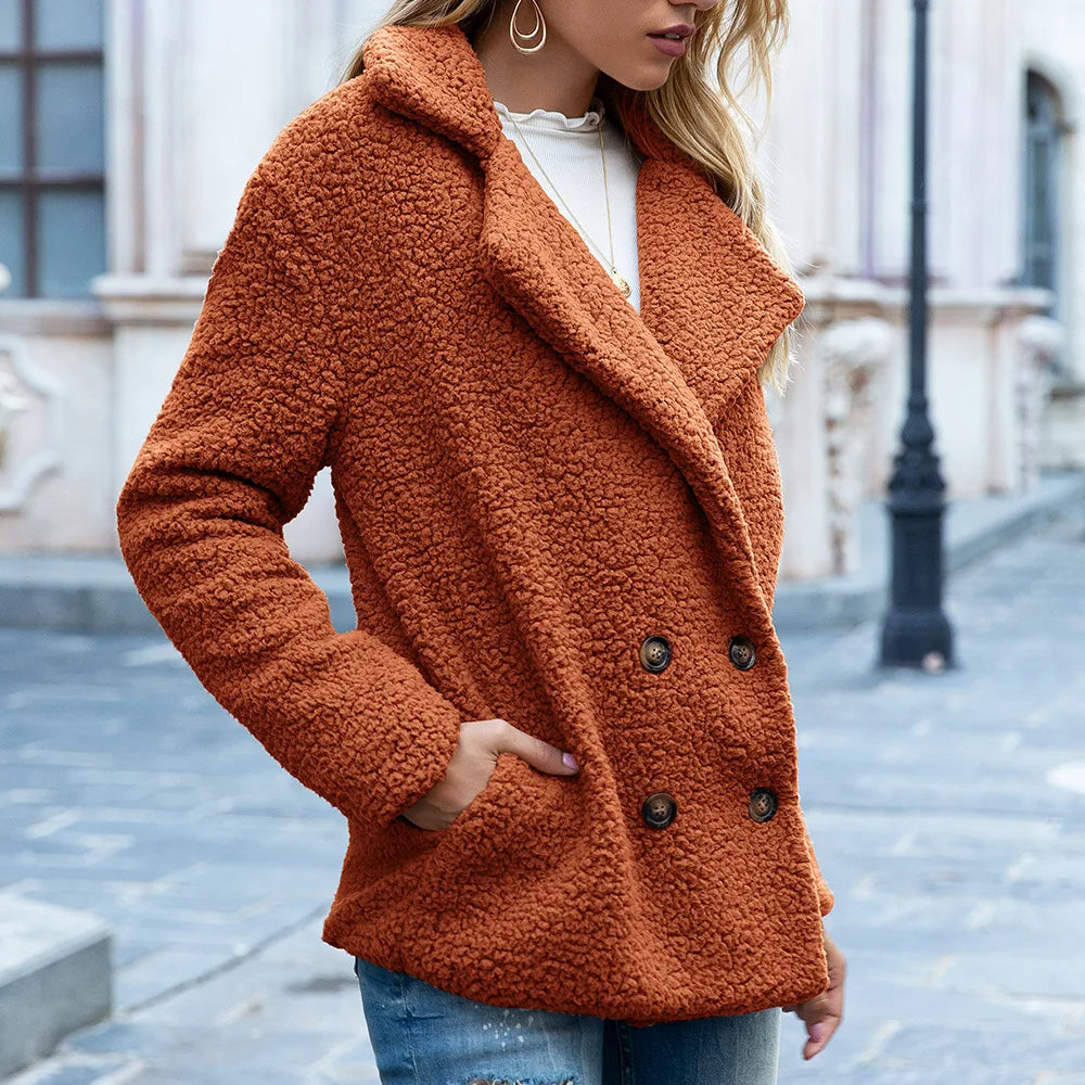 Kurtka Damska Oversized Teddy Look – Średniej Długości